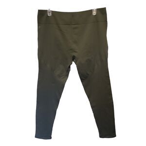 Fabletics Dark Mossy Green Textured Ankle Leggings Sz L